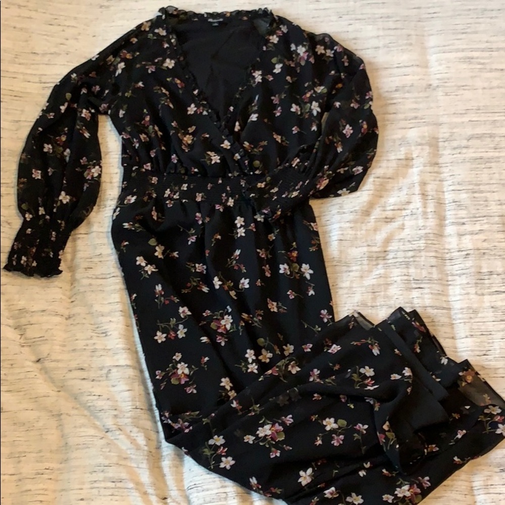 Madewell Midi Dress Size XS Backyard Blooms